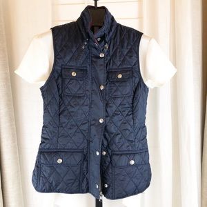 Banana Republic Quilted Vest in Navy